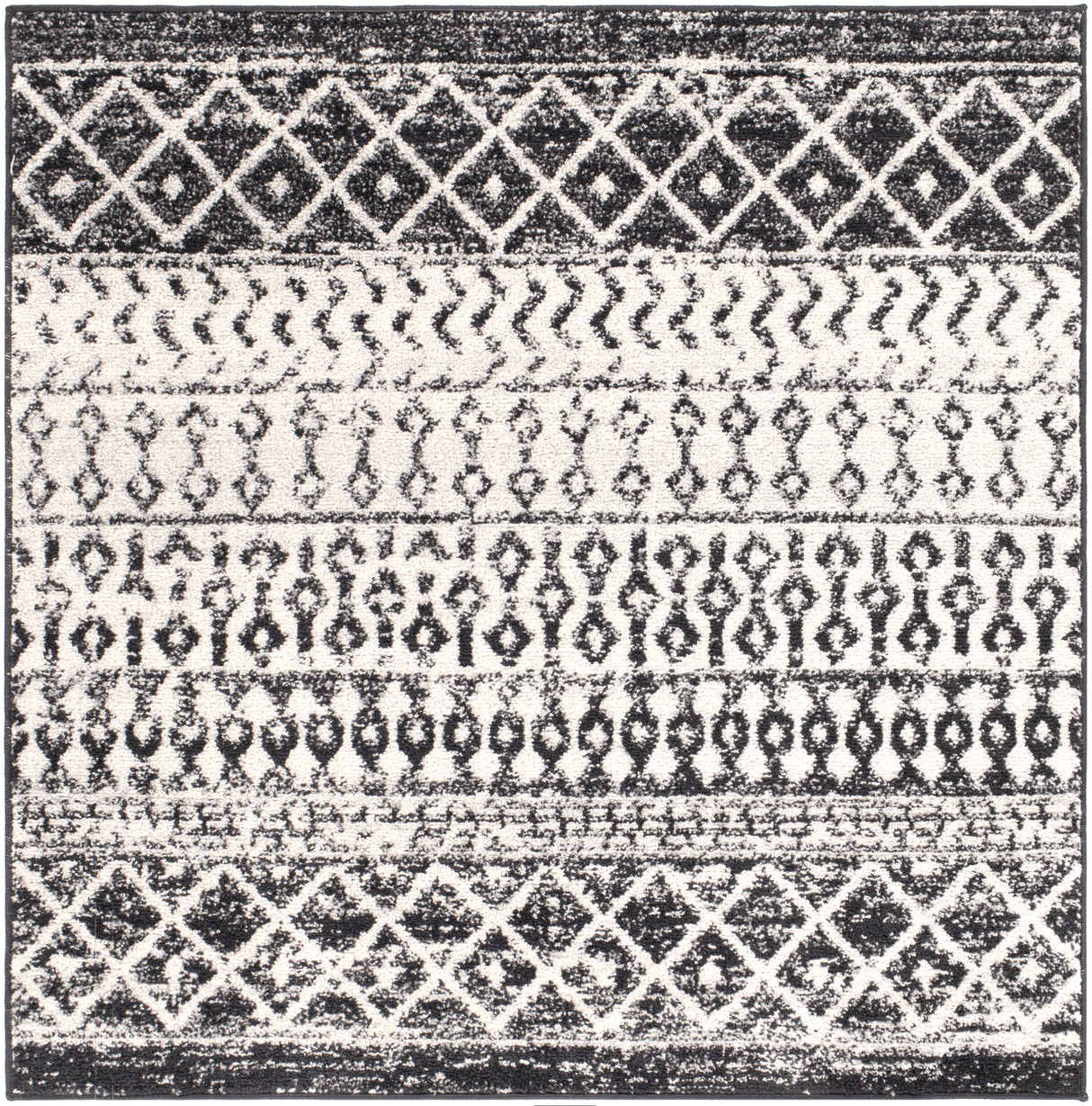 Surya Elaziz Elz-2307 Black, Light Gray, Gray, White Rug.