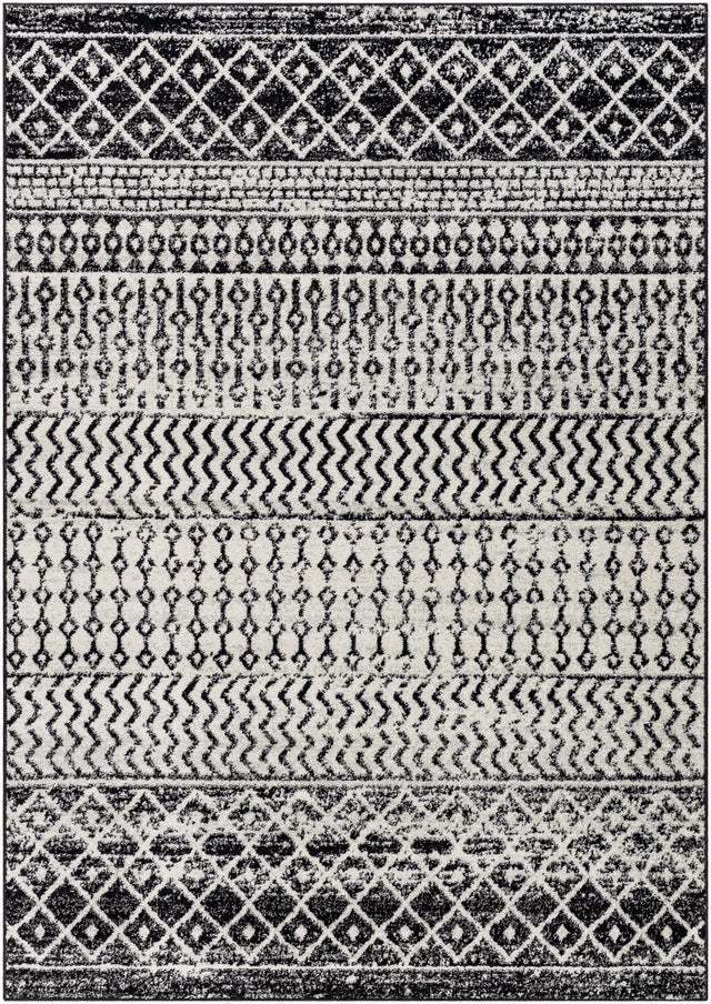 Surya Elaziz Elz-2307 Black, Light Gray, Gray, White Rug.