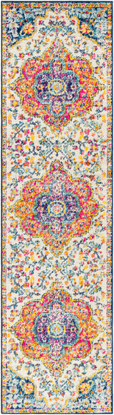 Surya Elaziz Elz-2335 Fuchsia, Mustard, Dark Blue, Sky Blue, Gray, Orange Rug.