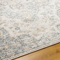 Surya Elaziz Elz-2370 Cream, Light Beige, Medium Gray, Blue, Charcoal, Amber Area Rug