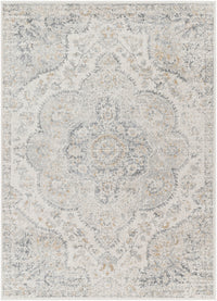 Surya Elaziz Elz-2371 Cream, Light Beige, Medium Gray, Charcoal, Amber, Blue Area Rug