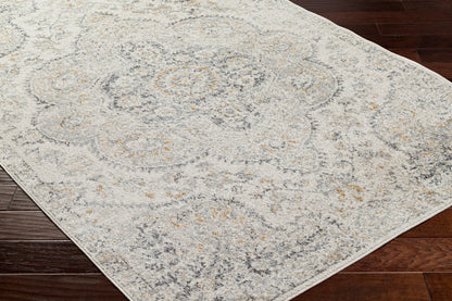 Surya Elaziz Elz-2371 Cream, Light Beige, Medium Gray, Charcoal, Amber, Blue Area Rug