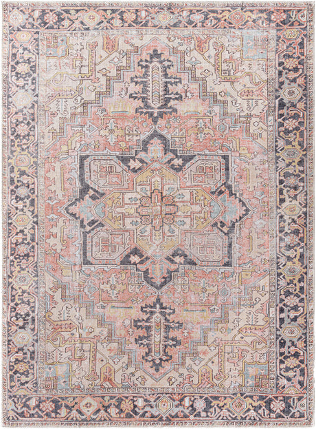 Surya Embrace Ema-2306 Burnt Orange, Black, Dusty Pink, Yellow, Denim, Ivory Rug.