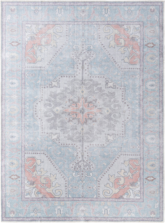 Surya Embrace Ema-2307 Silver, Light Grey, Metallic - Silver, Light Silver Area Rug