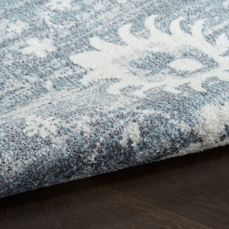 Nourison Astra Machine Washable ASW19 Machine Made Denim Rug