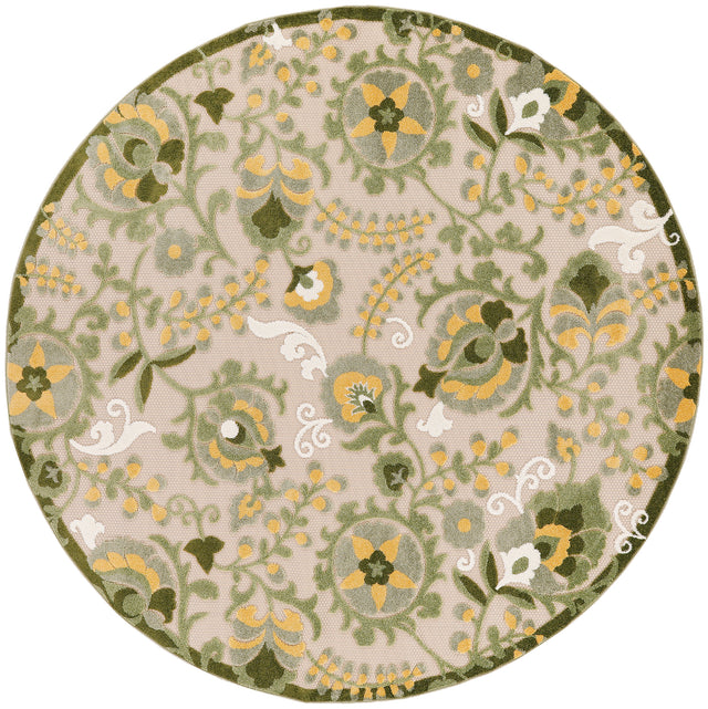 Nourison Aloha Alh17 Ivory Green Area Rug