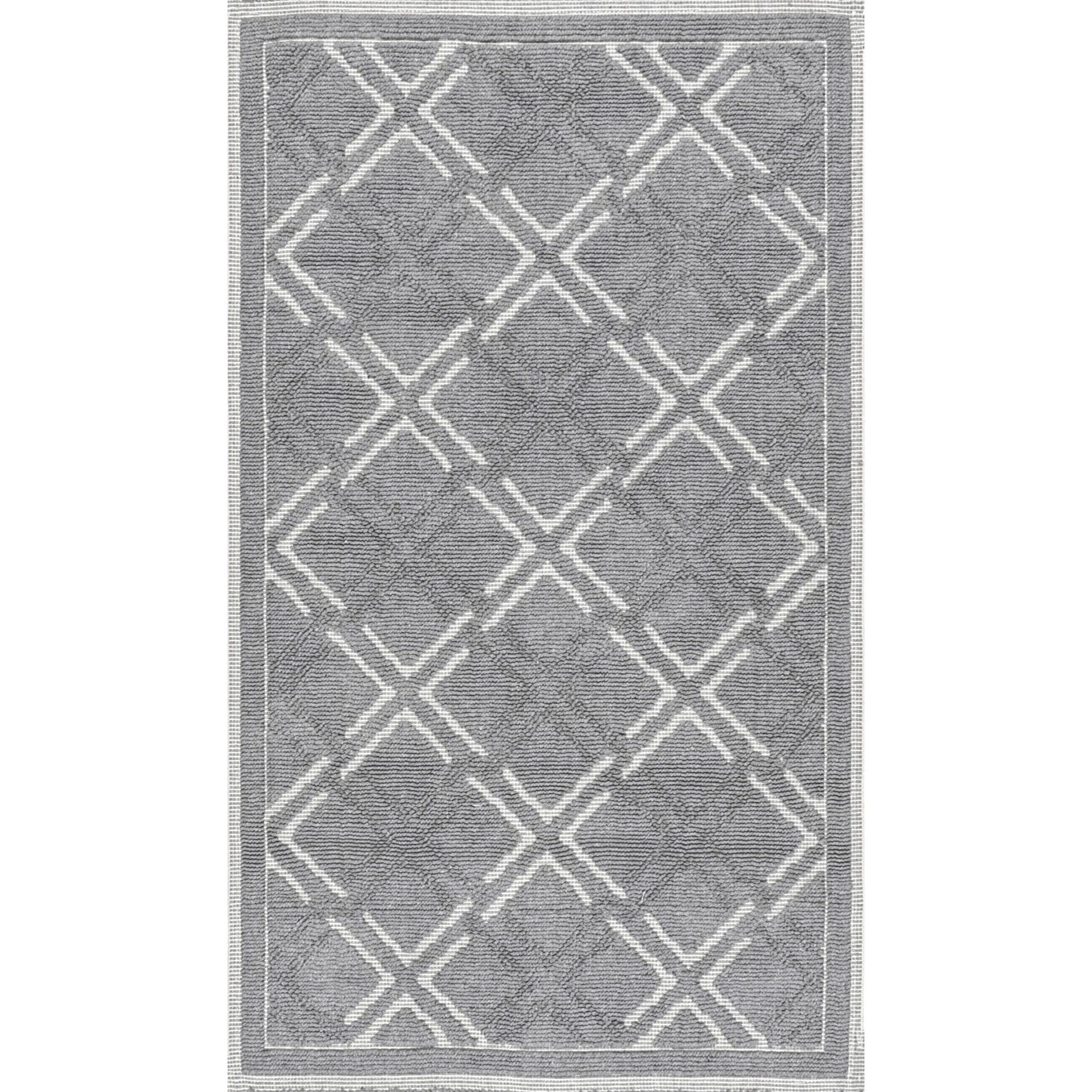 Nuloom Sheridan Textured Diamond Psko01A Gray Area Rug