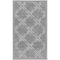 Nuloom Sheridan Textured Diamond Psko01A Gray Area Rug