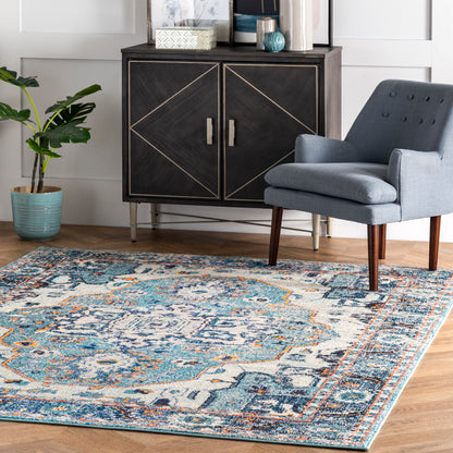 Nuloom Corbett Bohemian Kkcb11B Blue Area Rug