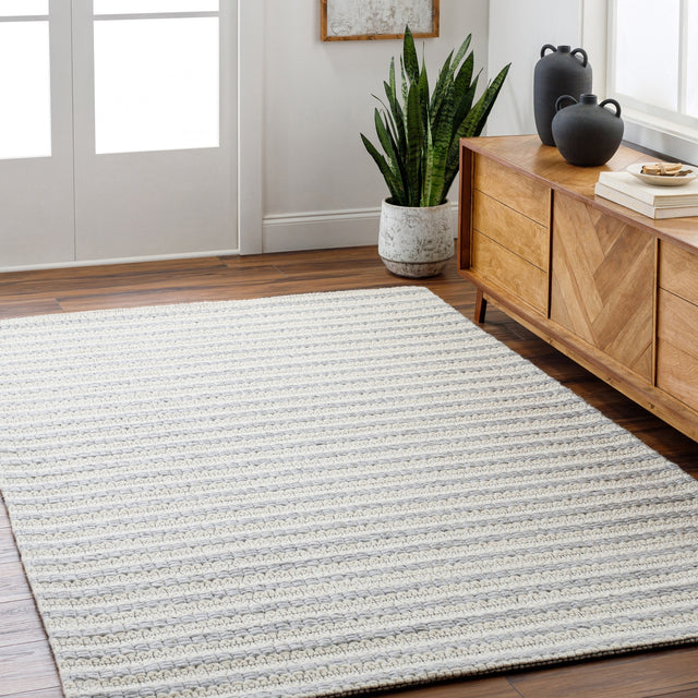 Surya Empoli Epo-2300 Off-White, Light Silver, Light Grey, Pale Slate Rug.