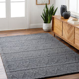Surya Empoli Epo-2304 Grey, Pewter, Dark Grey Rug.