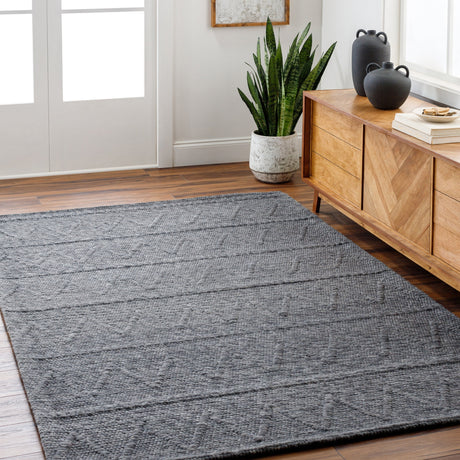 Surya Empoli Epo-2304 Grey, Pewter, Dark Grey Rug.