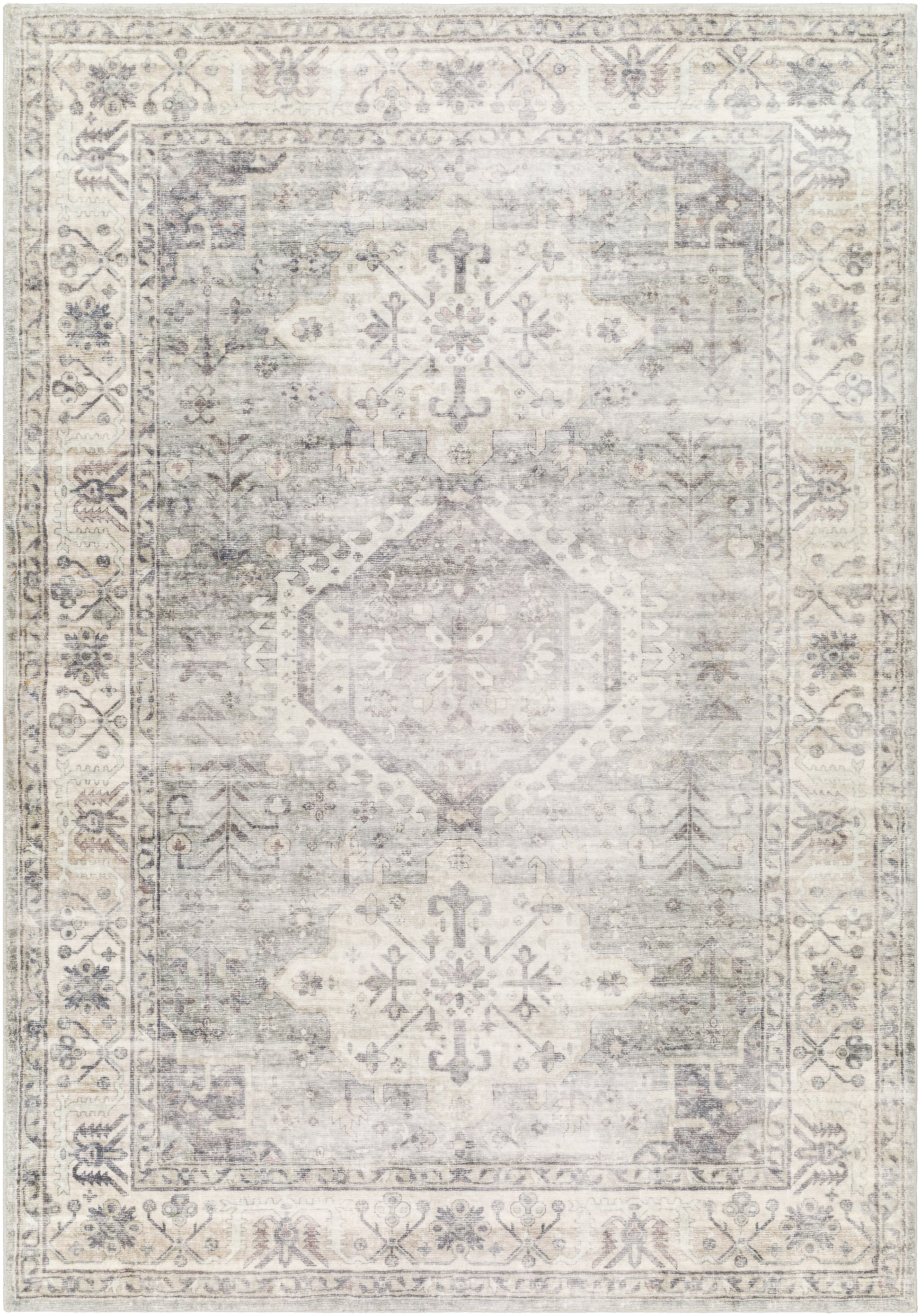 Surya Erin Ern-2317 Light Grey, Light Silver, Warm Grey, Sterling Grey Area Rug