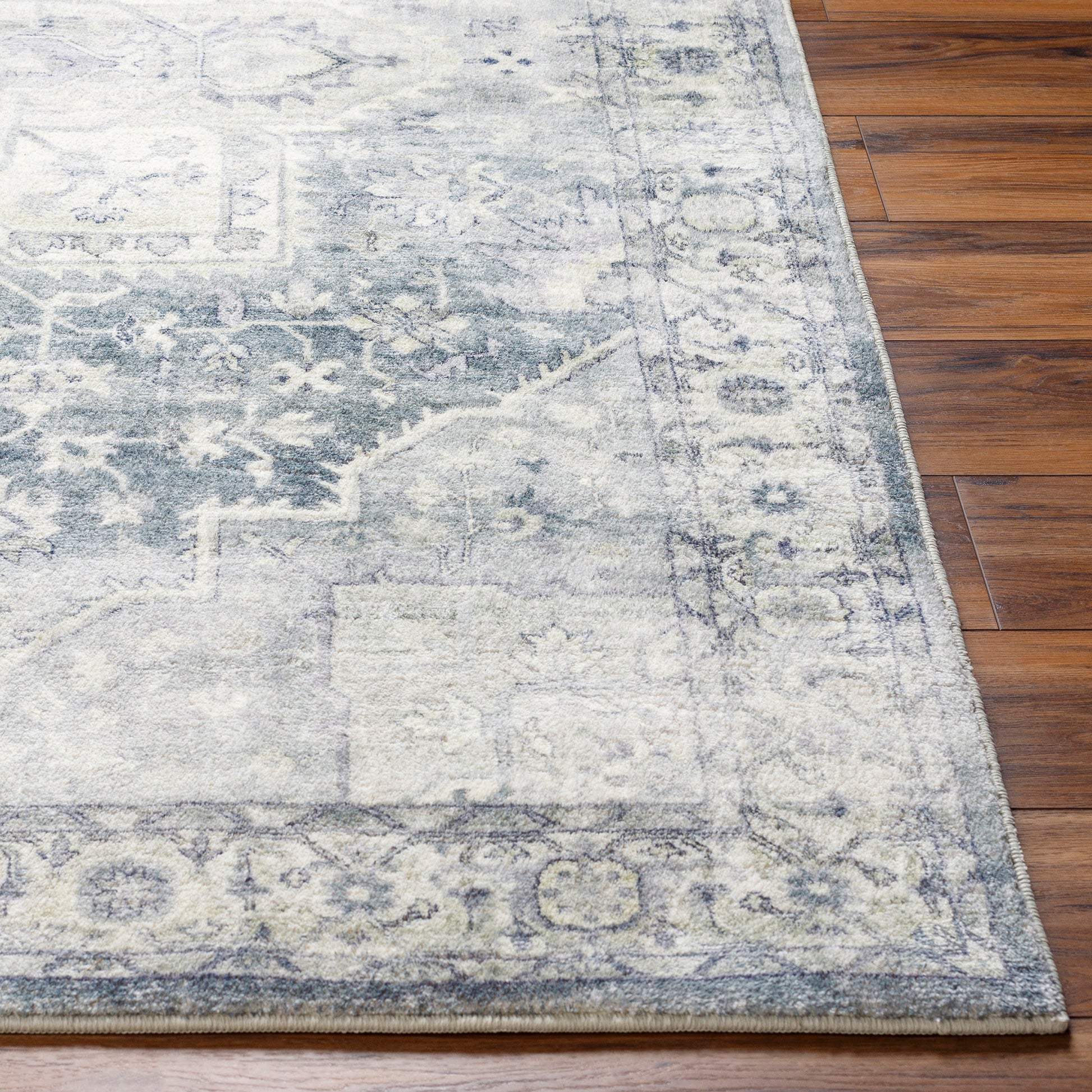 Surya Erin Ern-2318 Silver, Light Grey, Light Silver, Metallic - Silver, Pewter Area Rug