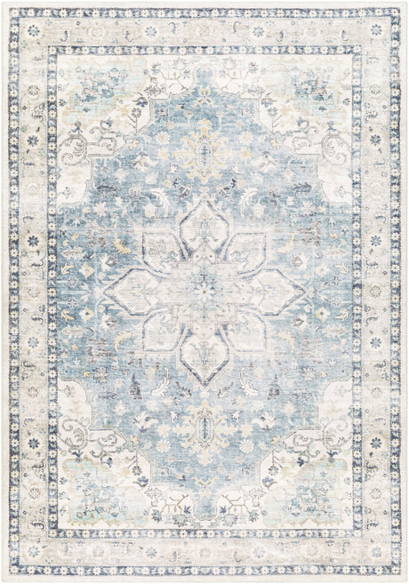 Surya Erin Ern-2320 Off-White, Light Silver, Light Grey, Slate, Silver, Metallic - Silver Rug.