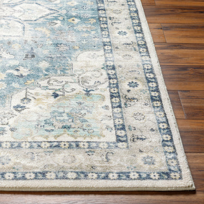 Surya Erin Ern-2320 Off-White, Light Silver, Light Grey, Slate, Silver, Metallic - Silver Area Rug