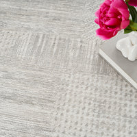 Nourison Glitz Glz09 Silver Grey Area Rug