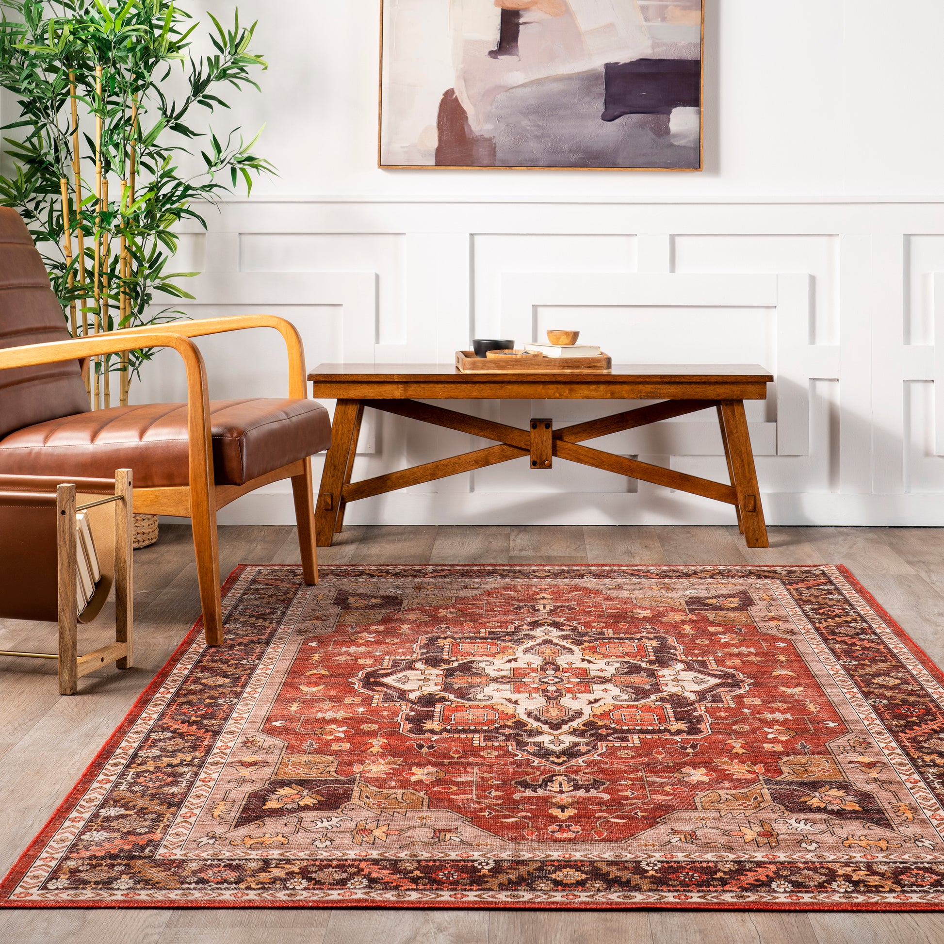 Nuloom Hera Medallion Hjth01A Red Area Rug