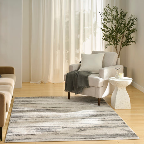 Nourison Serenity Home SRH12 Grey Multicolor Contemporary Area Rugs