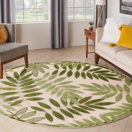 Nourison Aloha Alh18 Ivory Green Area Rug