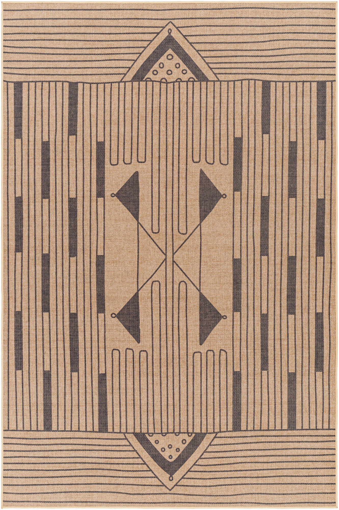 Surya Ez Jute Ezt-2302 Khaki, Dark Grey, Eggplant Area Rug