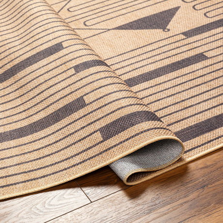 Surya Ez Jute Ezt-2302 Khaki, Dark Grey, Eggplant Rug.