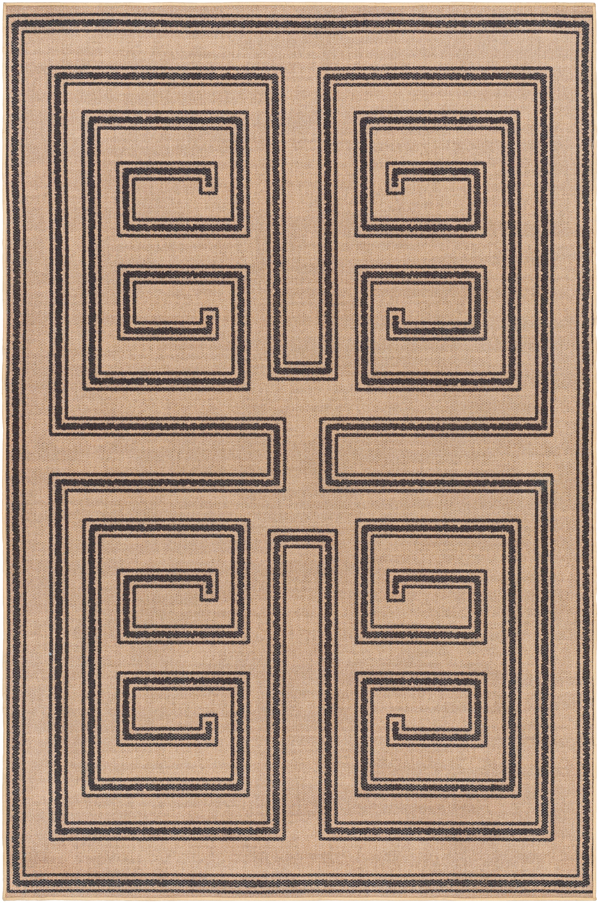 Surya Ez Jute Ezt-2307 Khaki, Steel Grey, Eggplant Area Rug