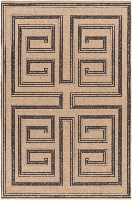 Surya Ez Jute Ezt-2307 Khaki, Steel Grey, Eggplant Rug.