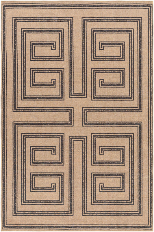 Surya Ez Jute Ezt-2307 Khaki, Steel Grey, Eggplant Area Rug