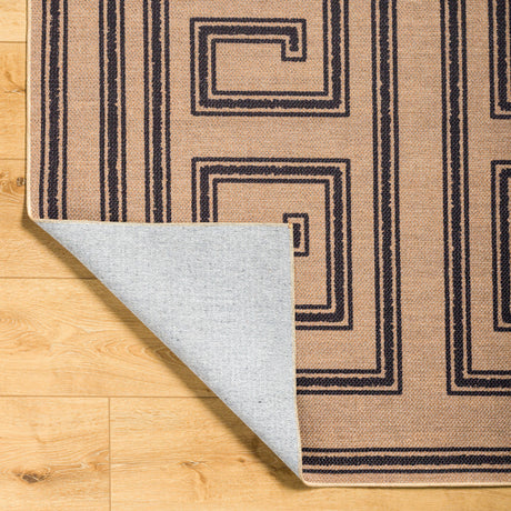 Surya Ez Jute Ezt-2307 Khaki, Steel Grey, Eggplant Rug.