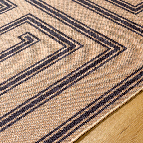 Surya Ez Jute Ezt-2307 Khaki, Steel Grey, Eggplant Rug.