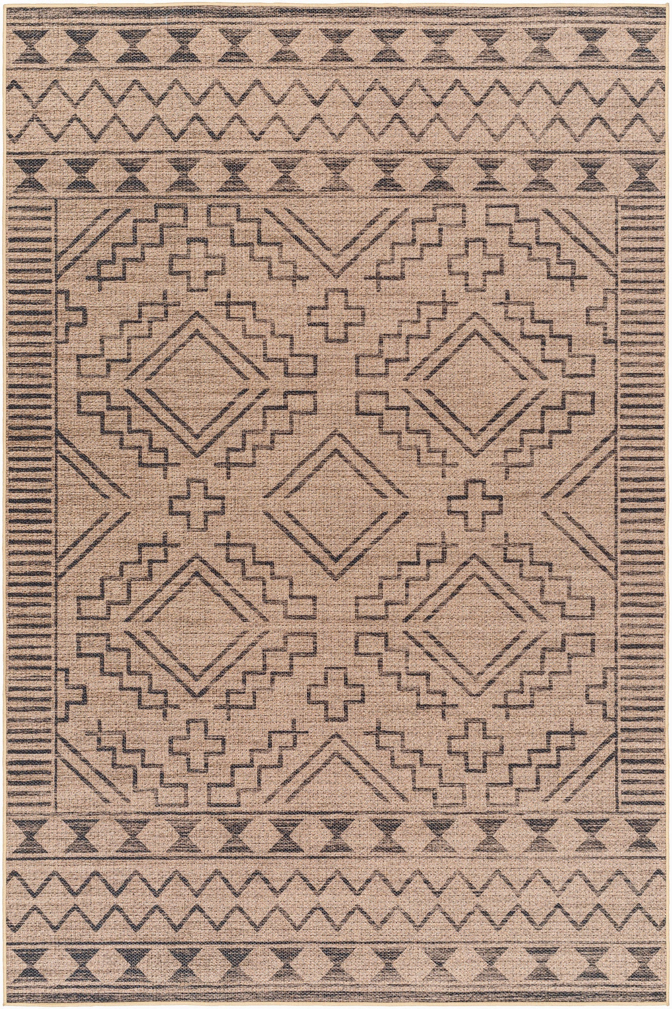 Surya Ez Jute Ezt-2313 Khaki, Grey, Rose Gold, Nickel Area Rug