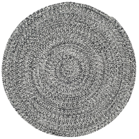 Safavieh Braided 3'-0" x 3'-0" Rug in Ivory / Black