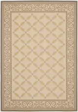 Safavieh Courtyard 4'-0" x 5'-7" Rug in Dark Beig / Beige