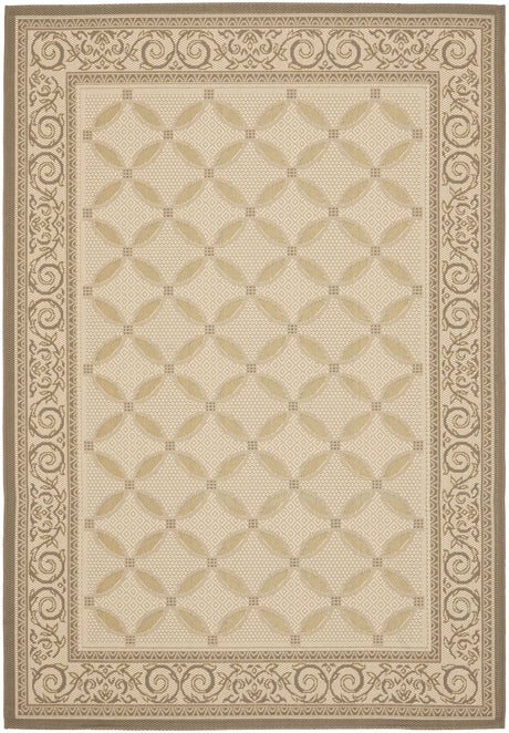 Safavieh Courtyard 4'-0" x 5'-7" Rug in Dark Beig / Beige