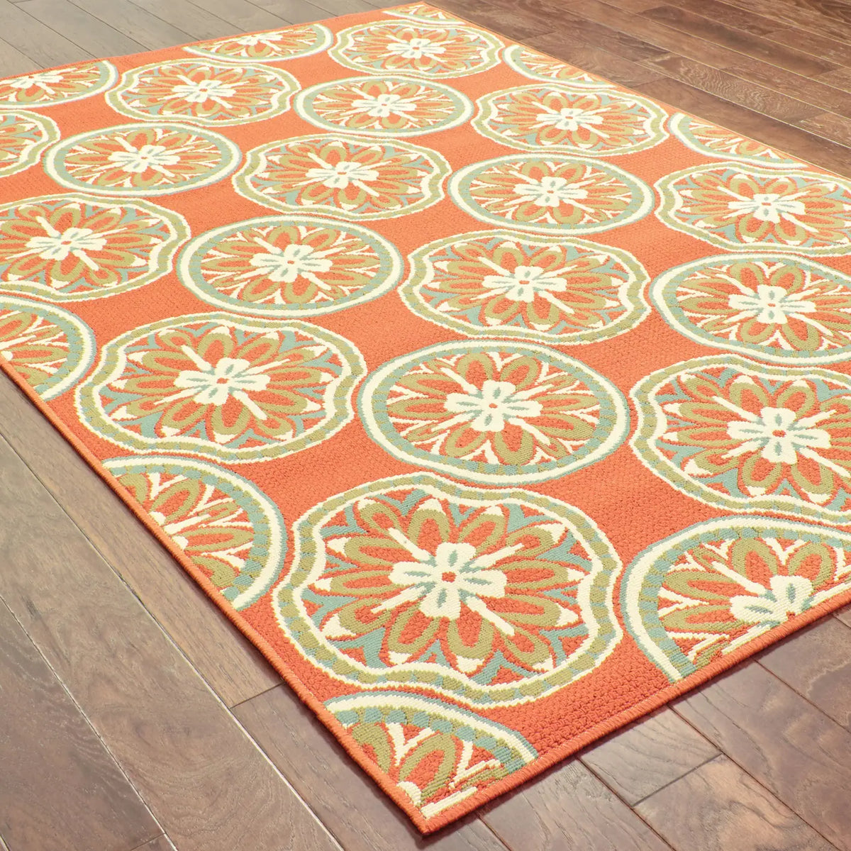 Oriental Weavers Sphinx Montego 8323d Red / Ivory Rugs - angle detail