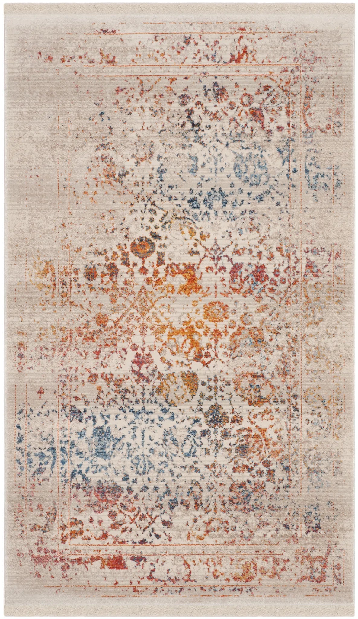 Safavieh Vintage Persian 3'-0" x 5'-0" Rug in Light Grey / Multi