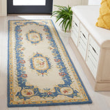 Safavieh Micro-Loop 2'-3" x 7'-0" Rug in Cream / Blue
