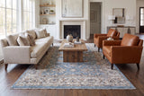 Dynamic Rugs Autumn 10920 Power Loomed Traditional Blue/Beige Rug - Room