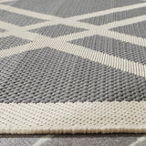Safavieh Courtyard 6'-7" x 9'-6" Rug in Anthracite / Beige