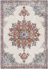 Safavieh Aria 4'-0" x 6'-0" Rug in Ivory / Navy