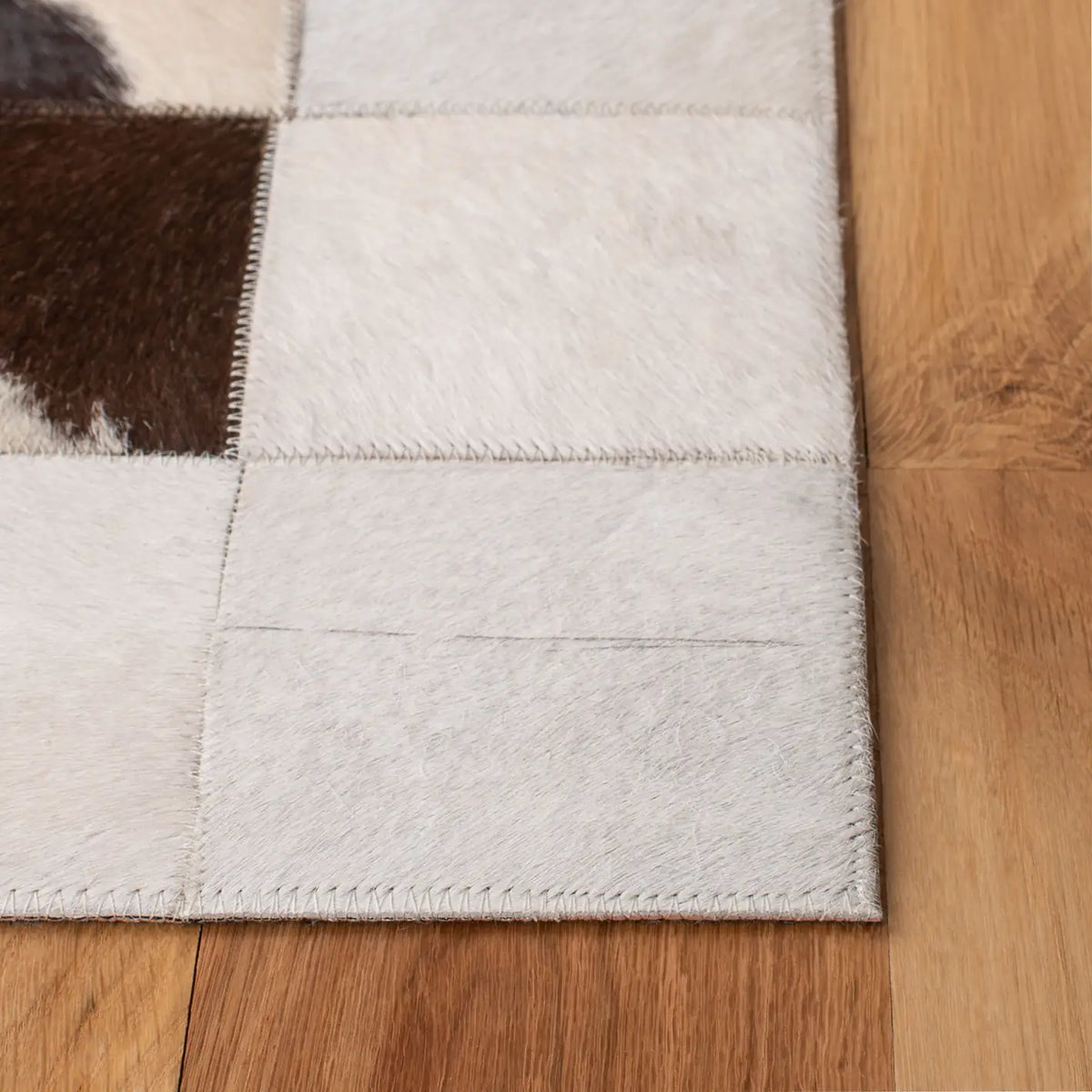 Safavieh Studio Leather 4'-0" x 6'-0" Rug in Ivory / Brown