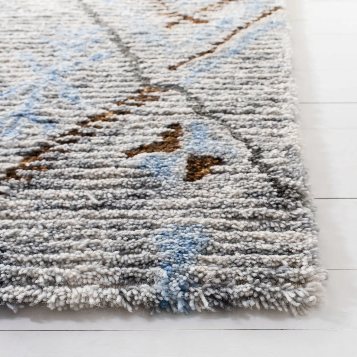 Safavieh Casablanca Shag 5'-0" x 8'-0" Rug in Grey / Blue