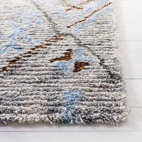 Safavieh Casablanca Shag 5'-0" x 8'-0" Rug in Grey / Blue