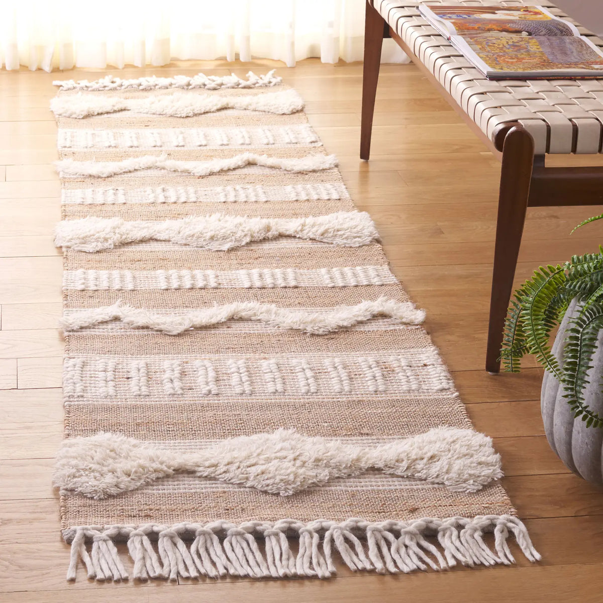Safavieh Natural Fiber 2'-3" x 8'-0" Rug in Natural / Ivory