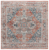 Safavieh Vintage Tabriz 6'-7" x 6'-7" Rug in Rust / Blue