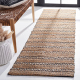 Safavieh Natural Fiber 2'-3" x 8'-0" Rug in Black / Natural