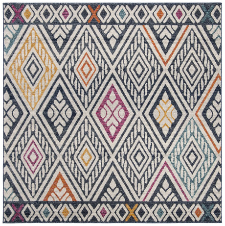 Safavieh Evoke 6'-7" x 6'-7" Rug in Navy / Ivory