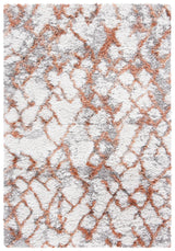Safavieh Horizon Shag 800 4'-0" x 6'-0" Rug in Ivory / Rust