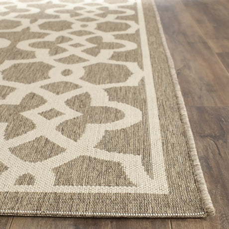 Safavieh Courtyard 5'-3" x 7'-7" Rug in Mocha / Beige